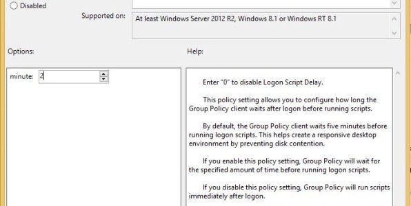 Configuring Logon Script Delay Behavior