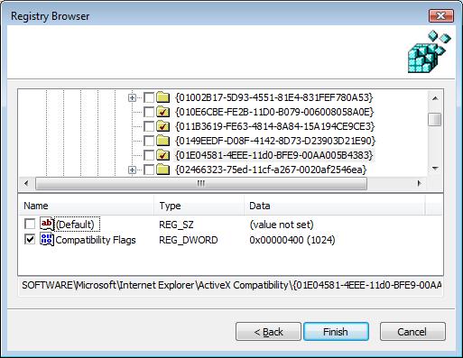 Setting GPP Registry Entries for ActiveX Killbits