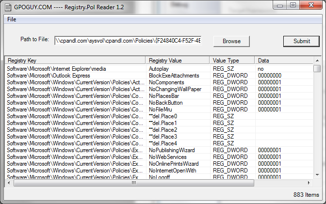 Registry.Pol Viewer Utility - SDM Software | Configuration Experts