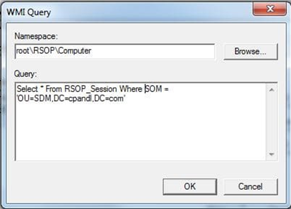 WMI Query for OU Membership