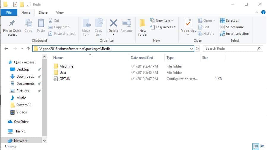 Redirected GPT folder
