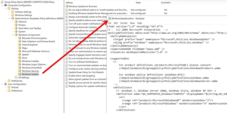 How ADMX files correspond to what you see in GP Editor